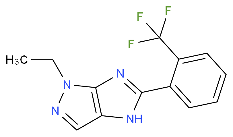 1-ethyl-5-[2-(trifluoromethyl)phenyl]-1,4-dihydroimidazo[4,5-c]pyrazole_Molecular_structure_CAS_)