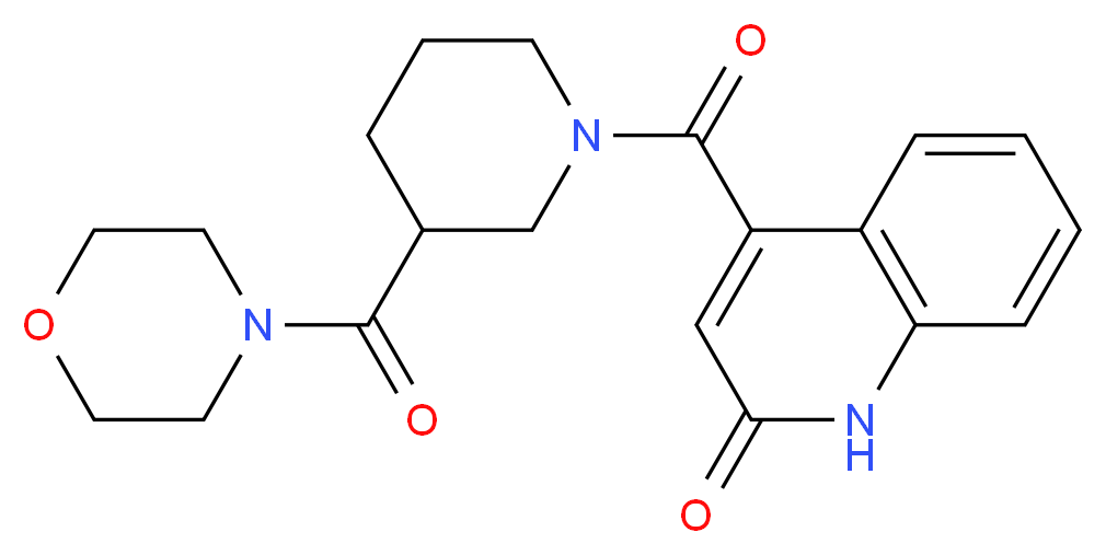 4-{[3-(4-morpholinylcarbonyl)-1-piperidinyl]carbonyl}-2(1H)-quinolinone_Molecular_structure_CAS_)