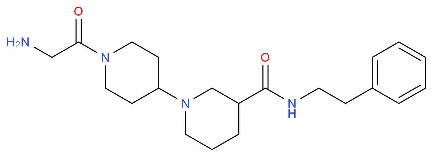 1'-(aminoacetyl)-N-(2-phenylethyl)-1,4'-bipiperidine-3-carboxamide_Molecular_structure_CAS_)