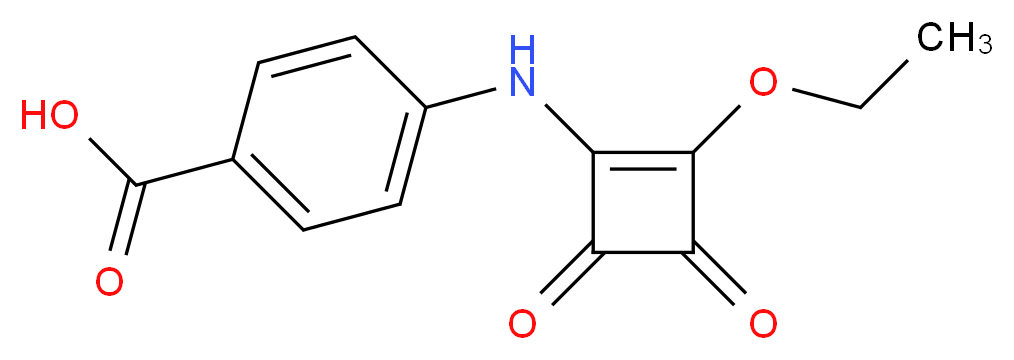 4-[(2-ethoxy-3,4-dioxocyclobut-1-enyl)amino]benzoic acid_Molecular_structure_CAS_175204-30-5)