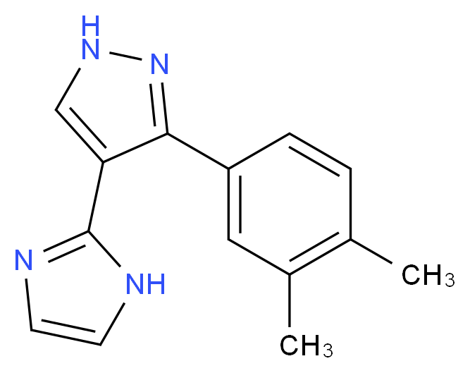 3-(3,4-dimethylphenyl)-4-(1H-imidazol-2-yl)-1H-pyrazole_Molecular_structure_CAS_)