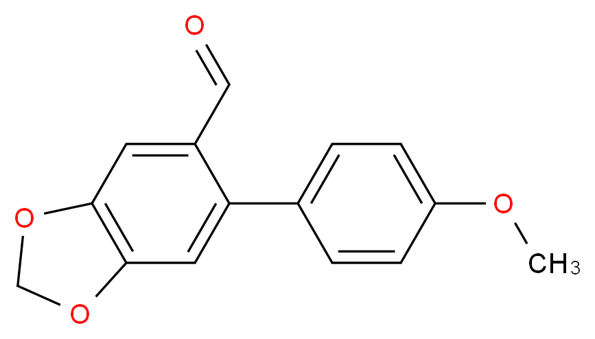 6-(4-Methoxyphenyl)-1,3-benzodioxole-5-carbaldehyde_Molecular_structure_CAS_875854-00-5)