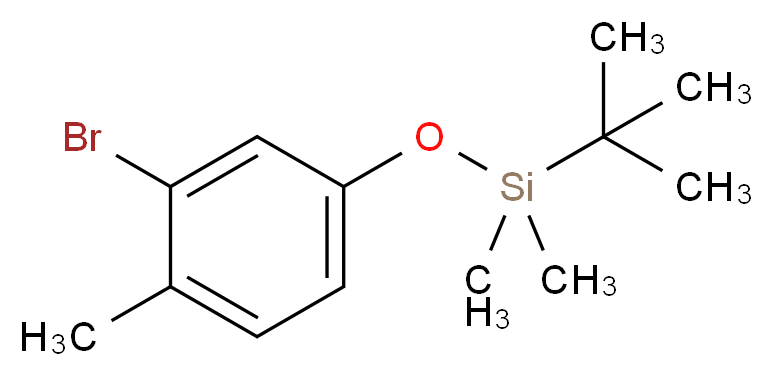 (3-Bromo-4-methylphenoxy)(tert-butyl)dimethylsilane_Molecular_structure_CAS_164513-48-8)