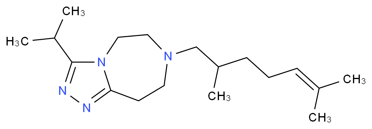 7-(2,6-dimethyl-5-hepten-1-yl)-3-isopropyl-6,7,8,9-tetrahydro-5H-[1,2,4]triazolo[4,3-d][1,4]diazepine_Molecular_structure_CAS_)