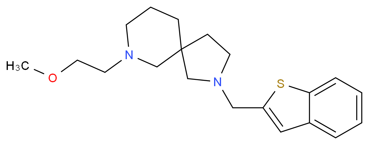 2-(1-benzothien-2-ylmethyl)-7-(2-methoxyethyl)-2,7-diazaspiro[4.5]decane_Molecular_structure_CAS_)