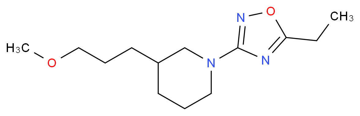 1-(5-ethyl-1,2,4-oxadiazol-3-yl)-3-(3-methoxypropyl)piperidine_Molecular_structure_CAS_)