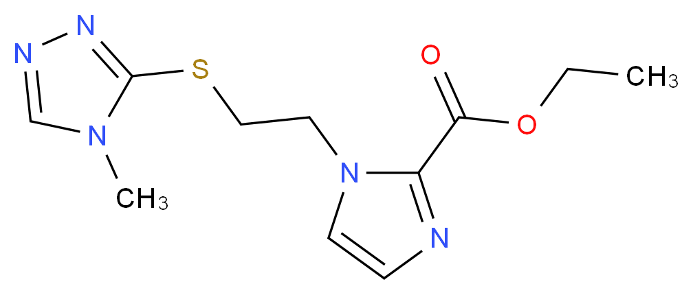 ethyl 1-{2-[(4-methyl-4H-1,2,4-triazol-3-yl)thio]ethyl}-1H-imidazole-2-carboxylate_Molecular_structure_CAS_)