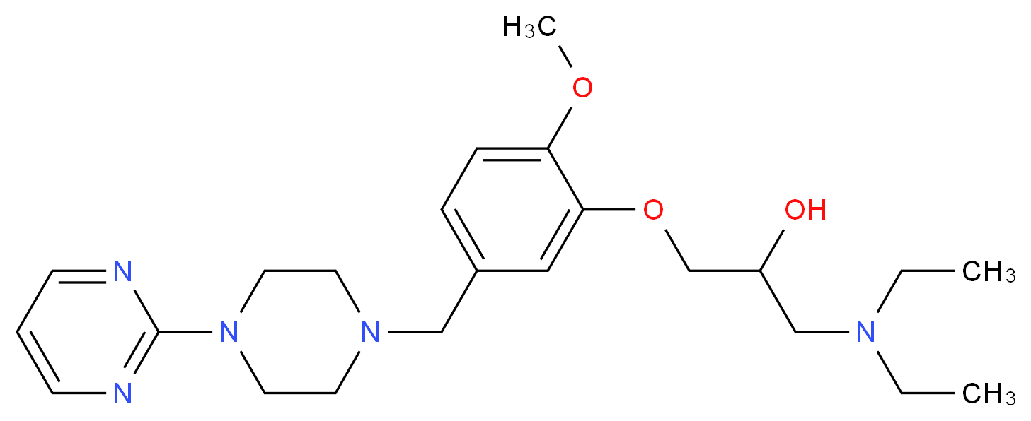 1-(diethylamino)-3-(2-methoxy-5-{[4-(2-pyrimidinyl)-1-piperazinyl]methyl}phenoxy)-2-propanol_Molecular_structure_CAS_)