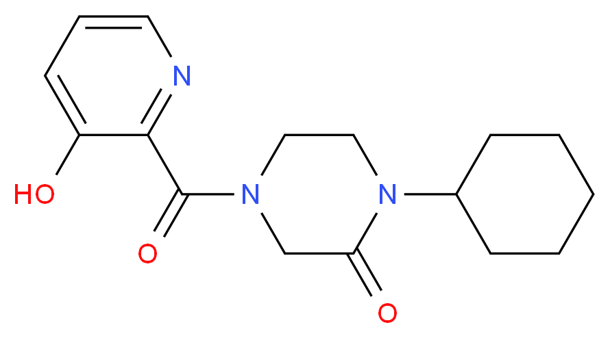 1-cyclohexyl-4-[(3-hydroxy-2-pyridinyl)carbonyl]-2-piperazinone_Molecular_structure_CAS_)