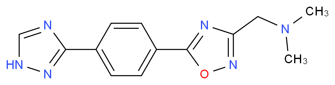N,N-dimethyl-1-{5-[4-(1H-1,2,4-triazol-3-yl)phenyl]-1,2,4-oxadiazol-3-yl}methanamine_Molecular_structure_CAS_)