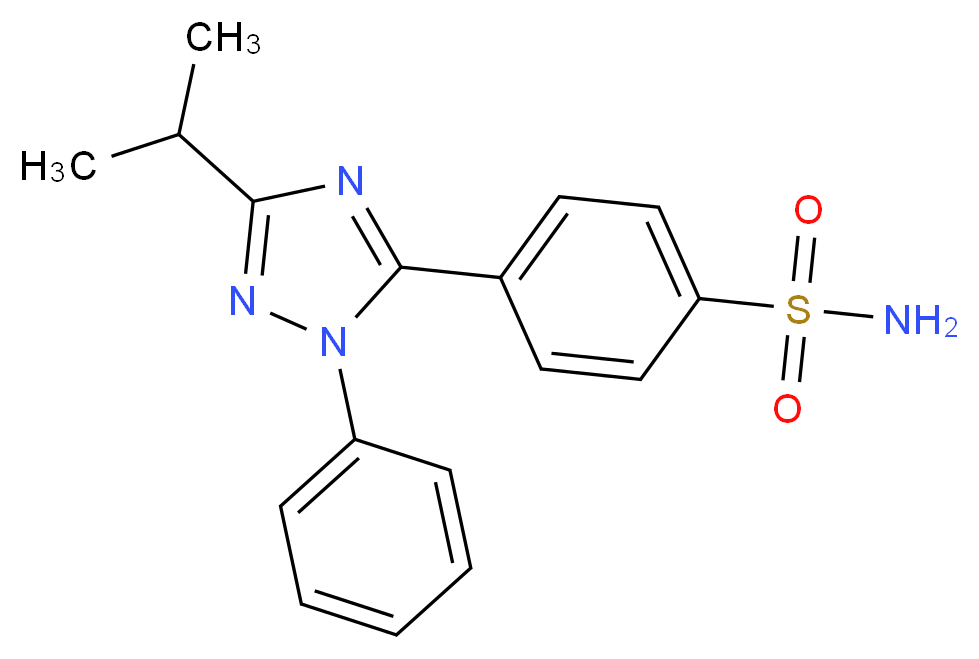 4-(3-isopropyl-1-phenyl-1H-1,2,4-triazol-5-yl)benzenesulfonamide_Molecular_structure_CAS_)