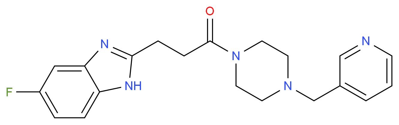 5-fluoro-2-{3-oxo-3-[4-(pyridin-3-ylmethyl)piperazin-1-yl]propyl}-1H-benzimidazole_Molecular_structure_CAS_)