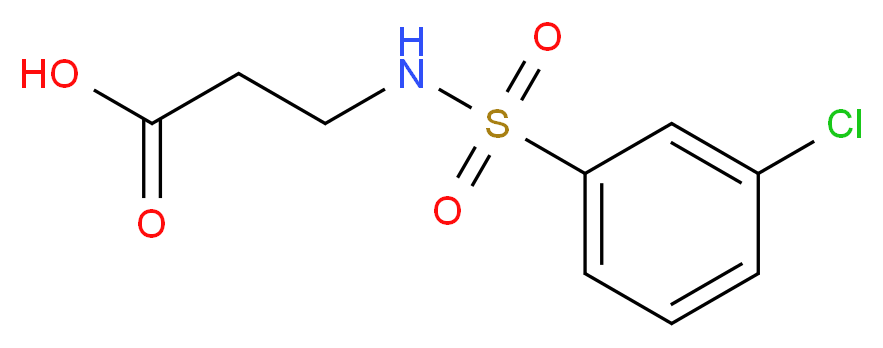 3-{[(3-chlorophenyl)sulfonyl]amino}propanoic acid_Molecular_structure_CAS_)