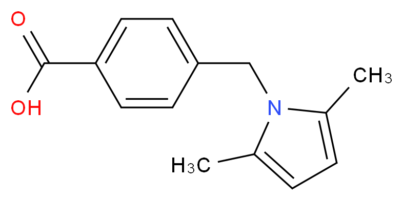 4-((2,5-dimethyl-1H-pyrrol-1-yl)methyl)benzoic acid_Molecular_structure_CAS_)