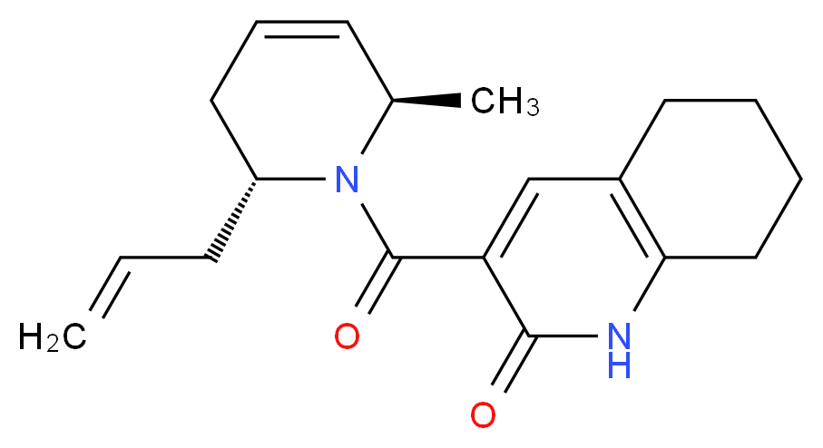 3-{[(2R*,6R*)-2-allyl-6-methyl-3,6-dihydropyridin-1(2H)-yl]carbonyl}-5,6,7,8-tetrahydroquinolin-2(1H)-one_Molecular_structure_CAS_)