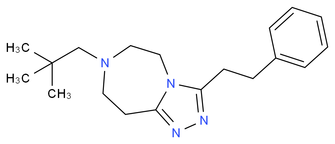 7-(2,2-dimethylpropyl)-3-(2-phenylethyl)-6,7,8,9-tetrahydro-5H-[1,2,4]triazolo[4,3-d][1,4]diazepine_Molecular_structure_CAS_)