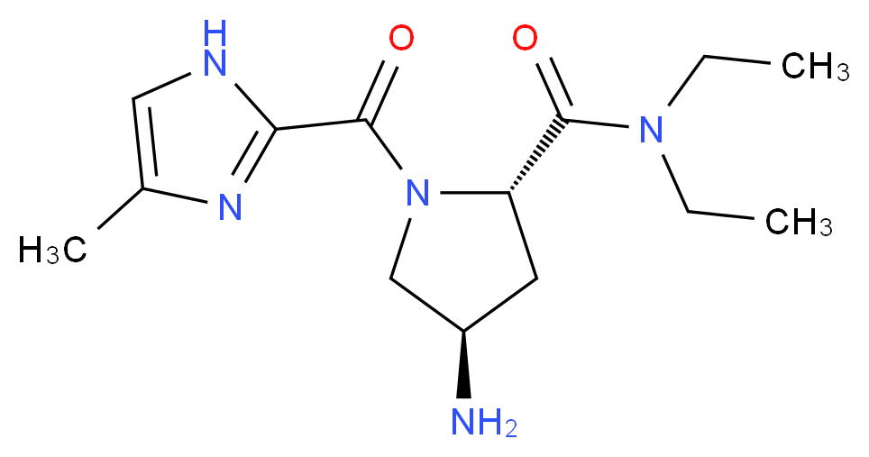 (2S,4R)-4-amino-N,N-diethyl-1-[(4-methyl-1H-imidazol-2-yl)carbonyl]pyrrolidine-2-carboxamide_Molecular_structure_CAS_)