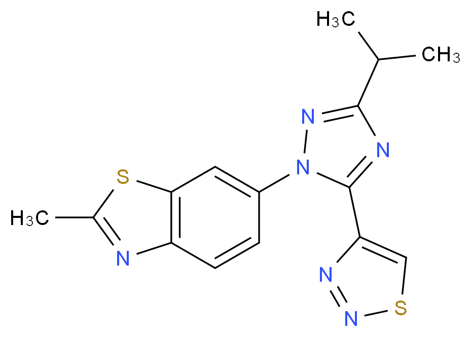6-[3-isopropyl-5-(1,2,3-thiadiazol-4-yl)-1H-1,2,4-triazol-1-yl]-2-methyl-1,3-benzothiazole_Molecular_structure_CAS_)