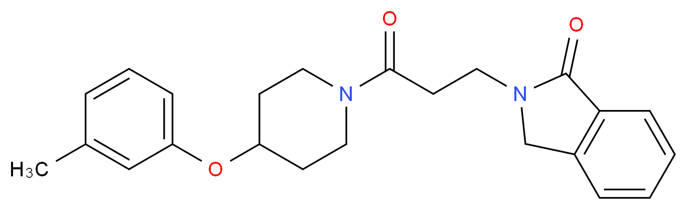2-{3-[4-(3-methylphenoxy)-1-piperidinyl]-3-oxopropyl}-1-isoindolinone_Molecular_structure_CAS_)