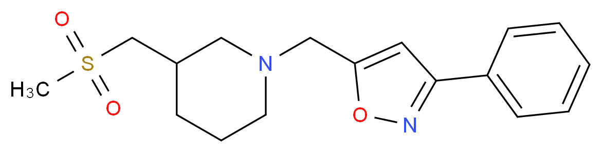 3-[(methylsulfonyl)methyl]-1-[(3-phenylisoxazol-5-yl)methyl]piperidine_Molecular_structure_CAS_)