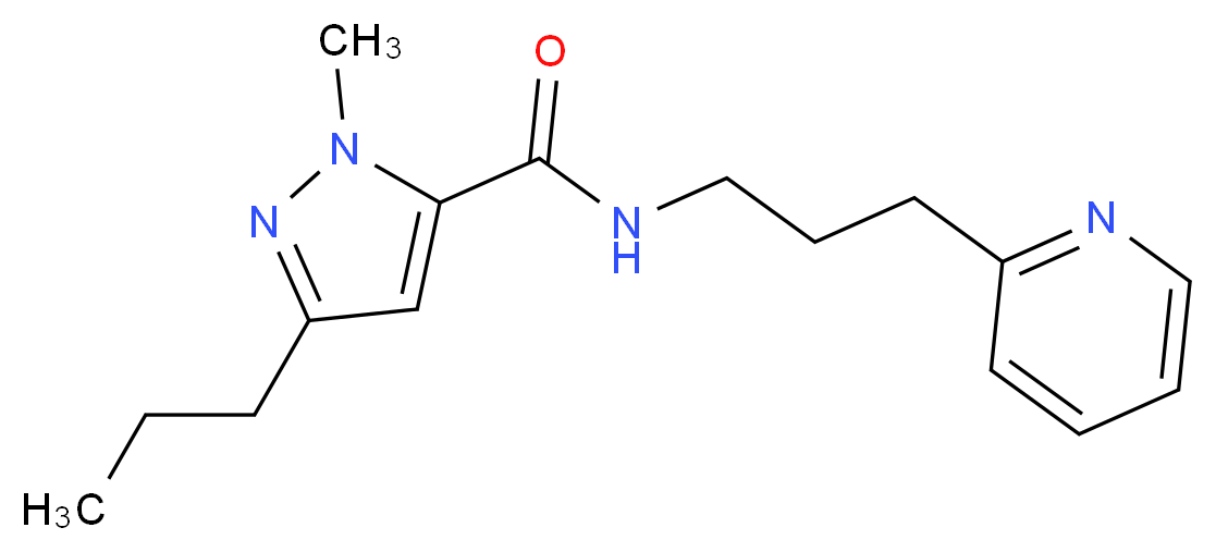 1-methyl-3-propyl-N-[3-(2-pyridinyl)propyl]-1H-pyrazole-5-carboxamide_Molecular_structure_CAS_)