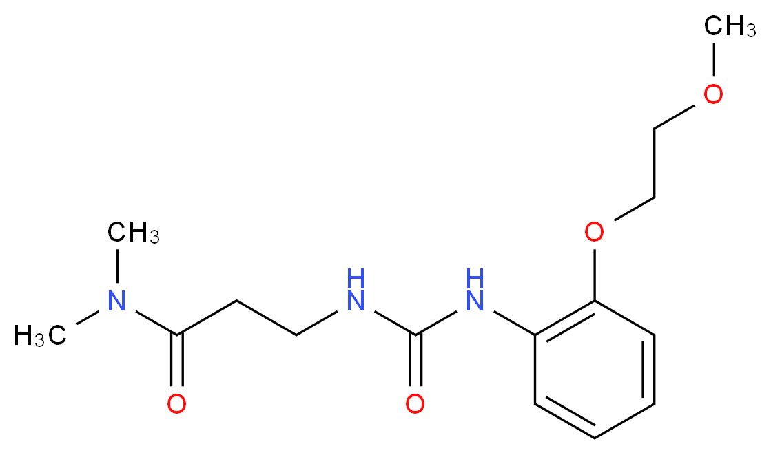 N~3~-({[2-(2-methoxyethoxy)phenyl]amino}carbonyl)-N~1~,N~1~-dimethyl-beta-alaninamide_Molecular_structure_CAS_)