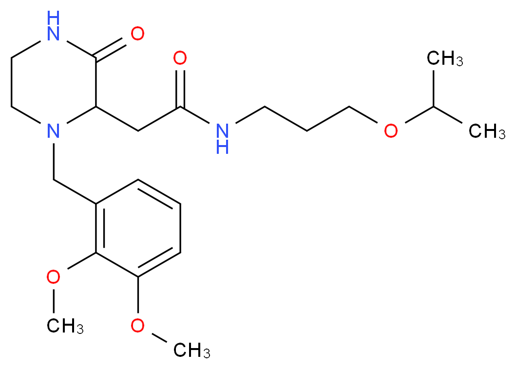 2-[1-(2,3-dimethoxybenzyl)-3-oxo-2-piperazinyl]-N-(3-isopropoxypropyl)acetamide_Molecular_structure_CAS_)