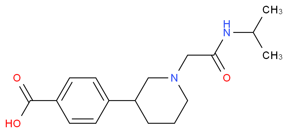 4-{1-[2-(isopropylamino)-2-oxoethyl]piperidin-3-yl}benzoic acid_Molecular_structure_CAS_)