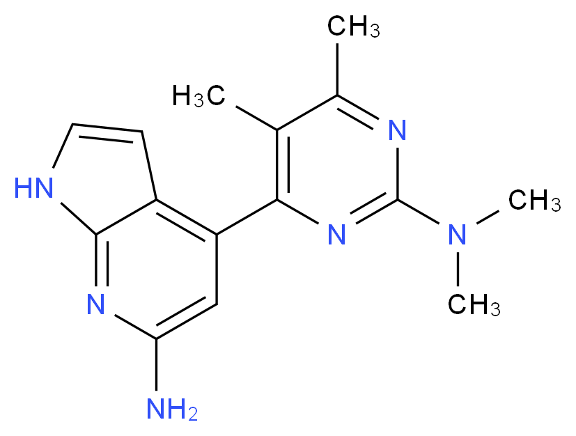 4-[2-(dimethylamino)-5,6-dimethyl-4-pyrimidinyl]-1H-pyrrolo[2,3-b]pyridin-6-amine_Molecular_structure_CAS_)
