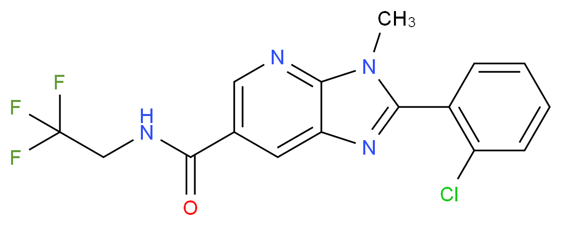 2-(2-chlorophenyl)-3-methyl-N-(2,2,2-trifluoroethyl)-3H-imidazo[4,5-b]pyridine-6-carboxamide_Molecular_structure_CAS_)