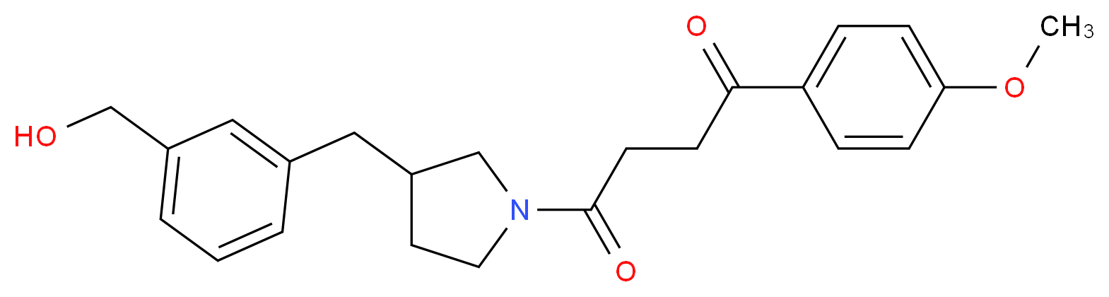 4-{3-[3-(hydroxymethyl)benzyl]pyrrolidin-1-yl}-1-(4-methoxyphenyl)-4-oxobutan-1-one_Molecular_structure_CAS_)