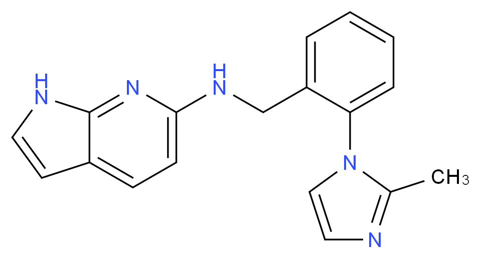 N-[2-(2-methyl-1H-imidazol-1-yl)benzyl]-1H-pyrrolo[2,3-b]pyridin-6-amine_Molecular_structure_CAS_)