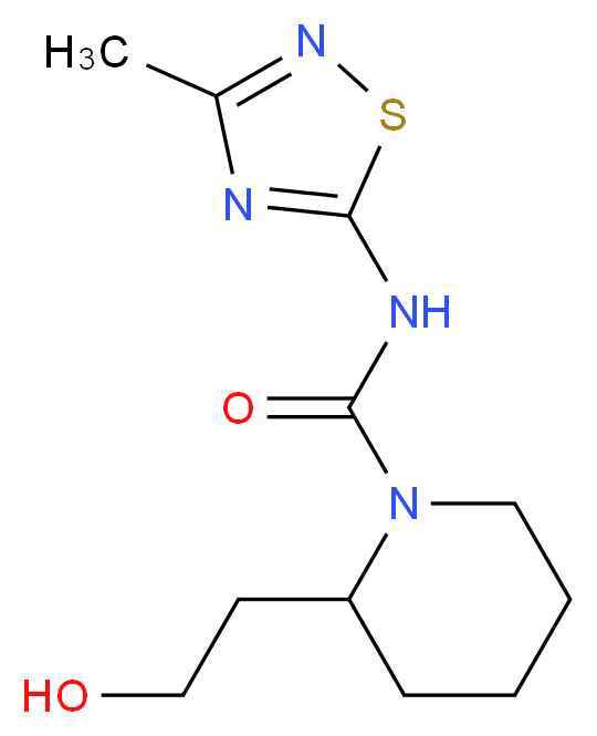 2-(2-hydroxyethyl)-N-(3-methyl-1,2,4-thiadiazol-5-yl)piperidine-1-carboxamide_Molecular_structure_CAS_)