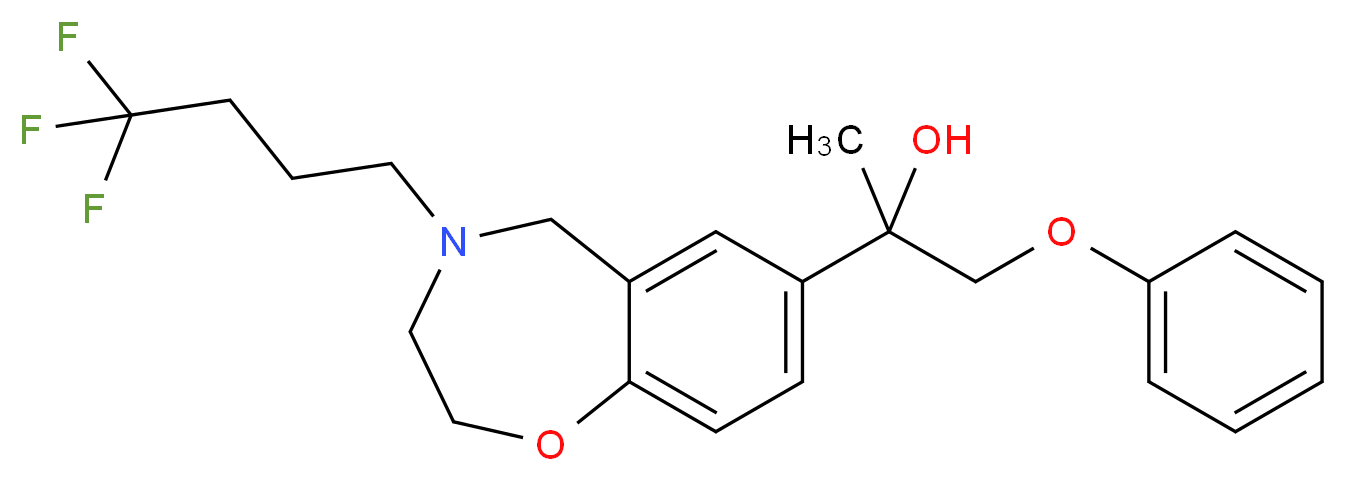 1-phenoxy-2-[4-(4,4,4-trifluorobutyl)-2,3,4,5-tetrahydro-1,4-benzoxazepin-7-yl]-2-propanol_Molecular_structure_CAS_)