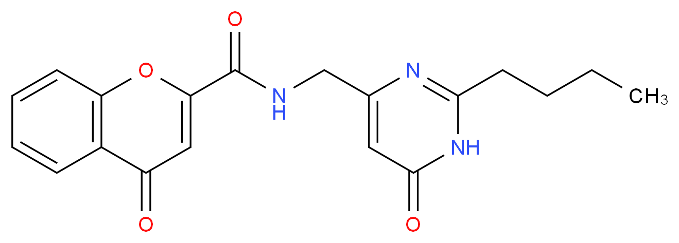 N-[(2-butyl-6-oxo-1,6-dihydropyrimidin-4-yl)methyl]-4-oxo-4H-chromene-2-carboxamide_Molecular_structure_CAS_)
