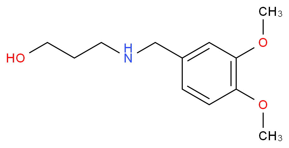 3-((3,4-dimethoxybenzyl)amino)propan-1-ol_Molecular_structure_CAS_)