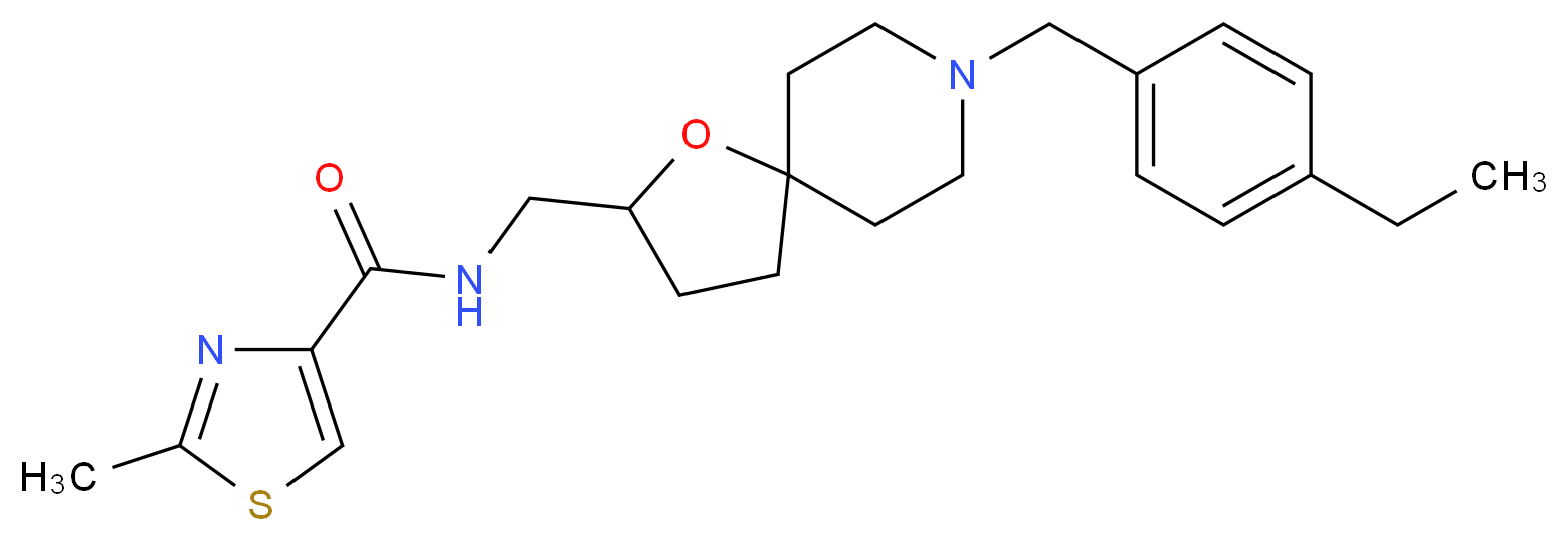 N-{[8-(4-ethylbenzyl)-1-oxa-8-azaspiro[4.5]dec-2-yl]methyl}-2-methyl-1,3-thiazole-4-carboxamide_Molecular_structure_CAS_)