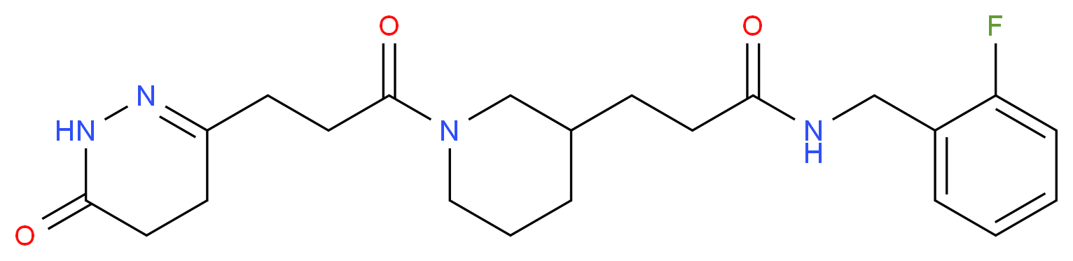 N-(2-fluorobenzyl)-3-{1-[3-(6-oxo-1,4,5,6-tetrahydro-3-pyridazinyl)propanoyl]-3-piperidinyl}propanamide_Molecular_structure_CAS_)