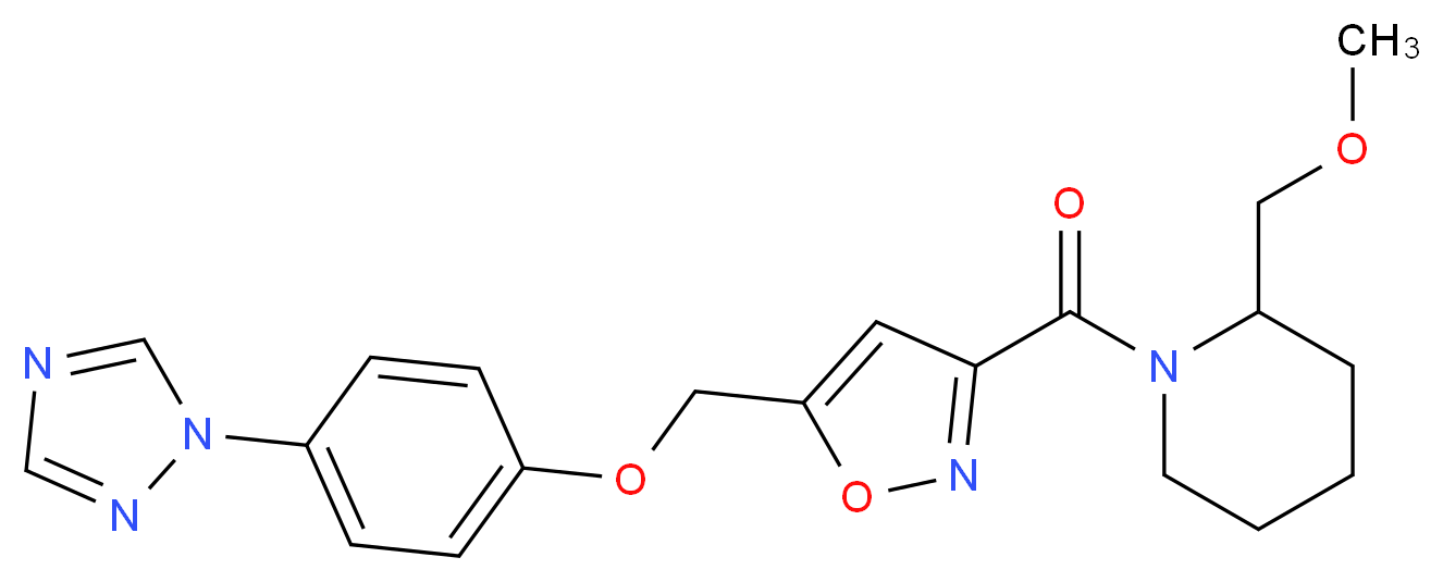 2-(methoxymethyl)-1-[(5-{[4-(1H-1,2,4-triazol-1-yl)phenoxy]methyl}-3-isoxazolyl)carbonyl]piperidine_Molecular_structure_CAS_)
