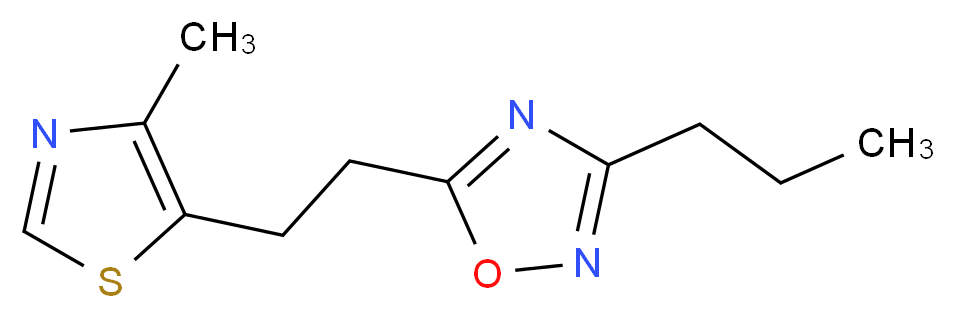 5-[2-(4-methyl-1,3-thiazol-5-yl)ethyl]-3-propyl-1,2,4-oxadiazole_Molecular_structure_CAS_)