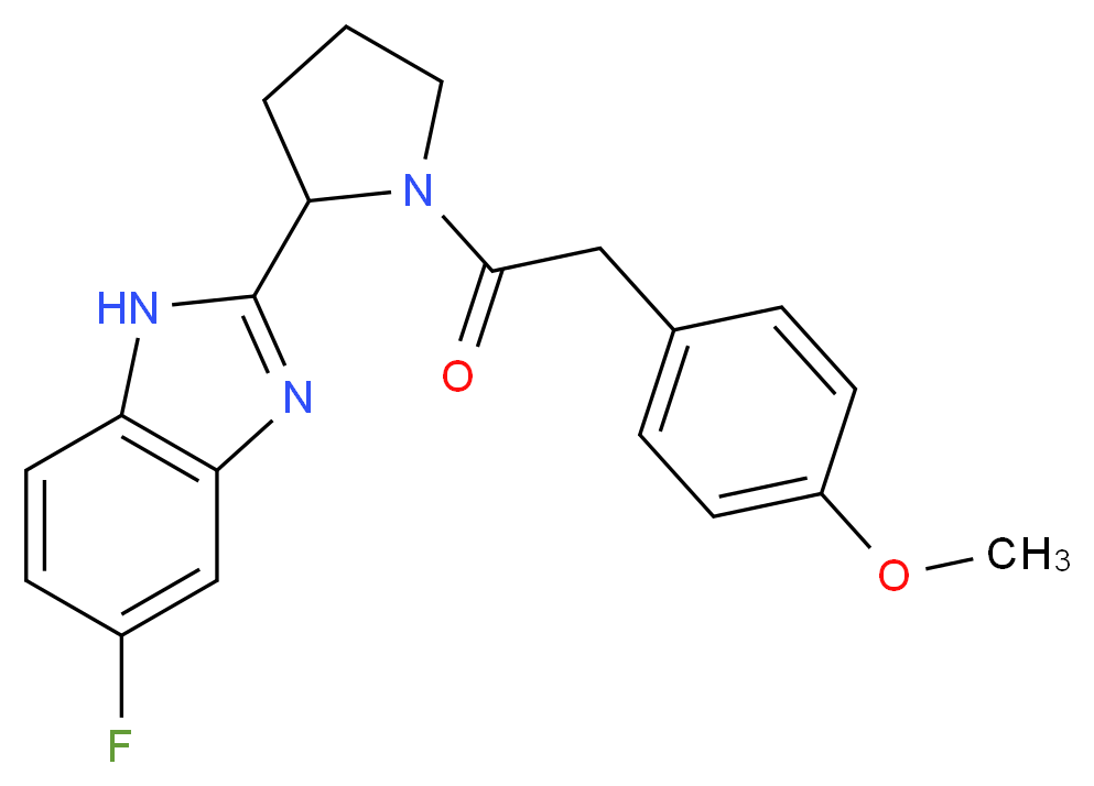 5-fluoro-2-{1-[(4-methoxyphenyl)acetyl]-2-pyrrolidinyl}-1H-benzimidazole_Molecular_structure_CAS_)
