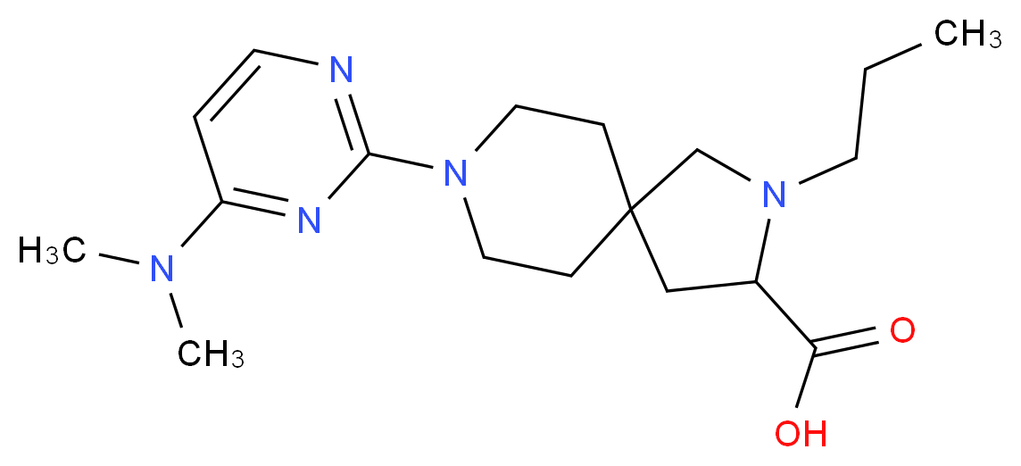 8-[4-(dimethylamino)-2-pyrimidinyl]-2-propyl-2,8-diazaspiro[4.5]decane-3-carboxylic acid_Molecular_structure_CAS_)