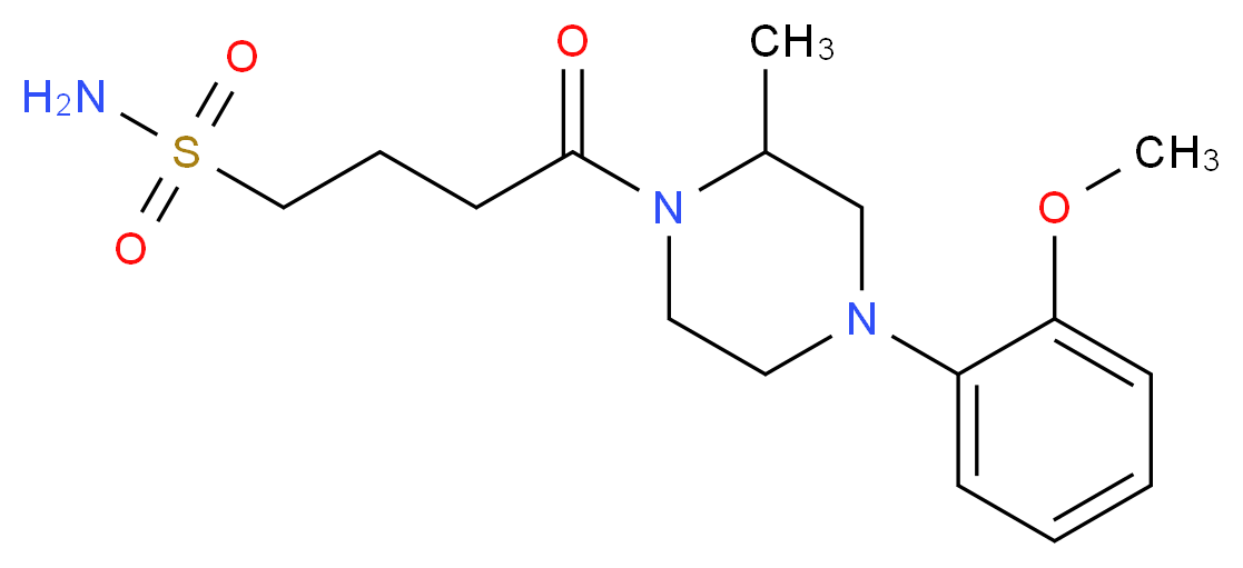 4-[4-(2-methoxyphenyl)-2-methyl-1-piperazinyl]-4-oxo-1-butanesulfonamide_Molecular_structure_CAS_)