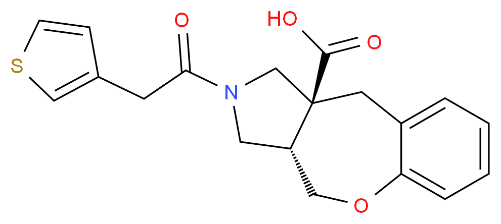 (3aS*,10aS*)-2-(3-thienylacetyl)-2,3,3a,4-tetrahydro-1H-[1]benzoxepino[3,4-c]pyrrole-10a(10H)-carboxylic acid_Molecular_structure_CAS_)