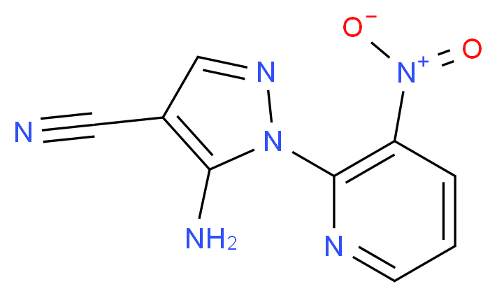 5-Amino-1-(3-nitropyridin-2-yl)-1H-pyrazole-4-carbonitrile_Molecular_structure_CAS_)