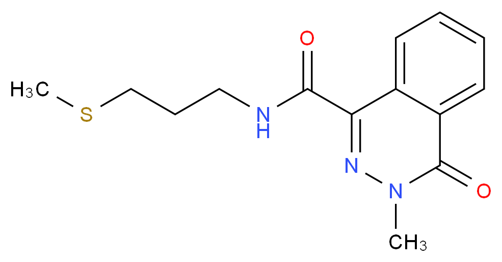 3-methyl-N-[3-(methylthio)propyl]-4-oxo-3,4-dihydro-1-phthalazinecarboxamide_Molecular_structure_CAS_)