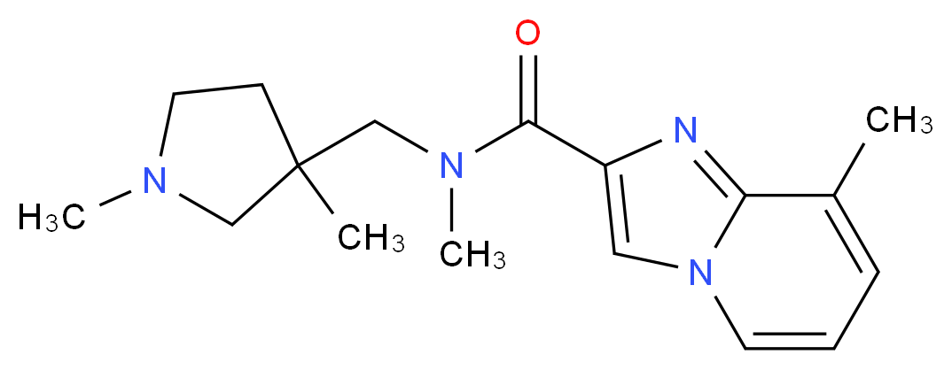 N-[(1,3-dimethylpyrrolidin-3-yl)methyl]-N,8-dimethylimidazo[1,2-a]pyridine-2-carboxamide_Molecular_structure_CAS_)