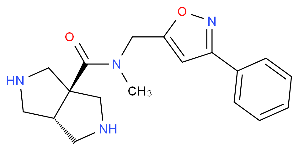 cis-N-methyl-N-[(3-phenylisoxazol-5-yl)methyl]hexahydropyrrolo[3,4-c]pyrrole-3a(1H)-carboxamide_Molecular_structure_CAS_)