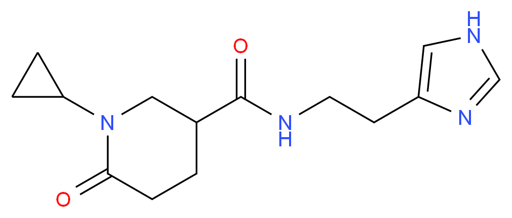 1-cyclopropyl-N-[2-(1H-imidazol-4-yl)ethyl]-6-oxo-3-piperidinecarboxamide_Molecular_structure_CAS_)