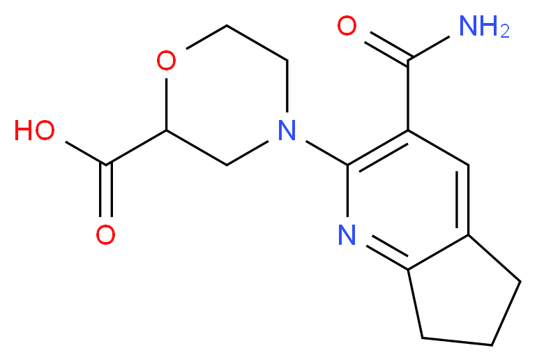4-[3-(aminocarbonyl)-6,7-dihydro-5H-cyclopenta[b]pyridin-2-yl]-2-morpholinecarboxylic acid_Molecular_structure_CAS_)